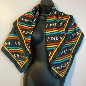 Friends TV Show Large Square Silk Scarf Striped